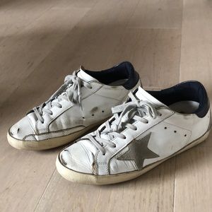 Golden Goose | Star Super-Star sneakers in suede with navy heel tab